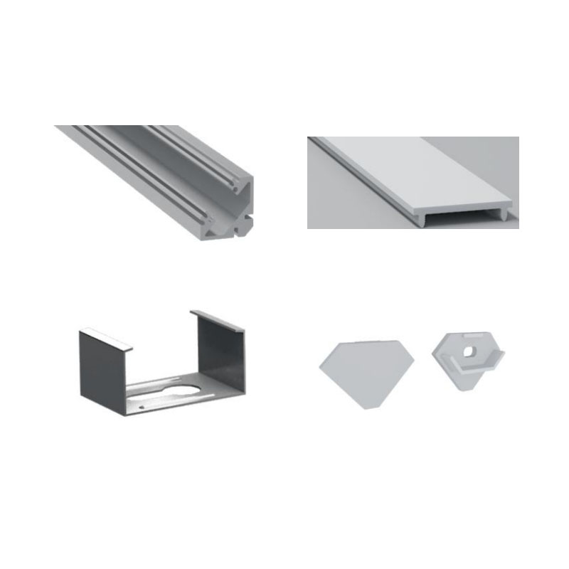 Corner LED Channel Aluminum Profile For 12mm Flexible LED Strip Lights Corner LED Channel Aluminum Profile For 12mm Flexible LED Strip Lights